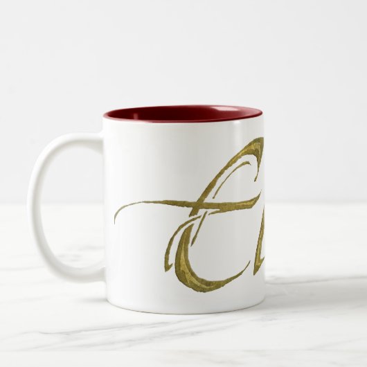 ELROND™ Name texturiert Zweifarbige Tasse (Links)