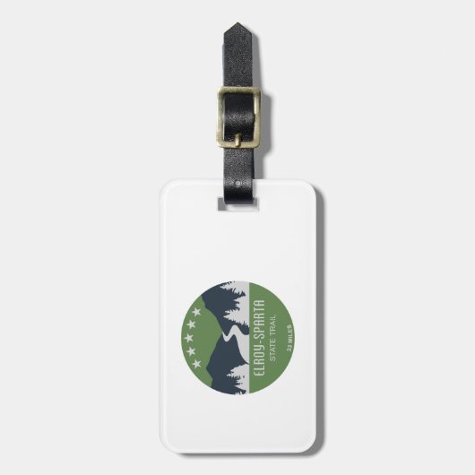 Elroy-Sparta Staat Gepäckanhänger (Vorderseite vertikal)