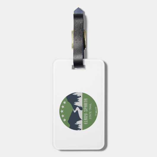 Elroy-Sparta Staat Gepäckanhänger (Rückseite vertikal)