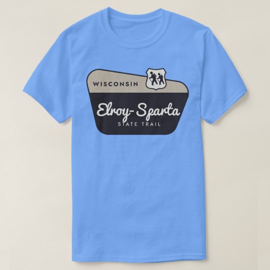 Elroy Sparta Staat Wandern neben dem Wasser T-Shirt (Design vorne)