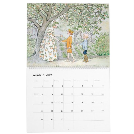 Elsa Beskow Calendar Kalender (Mär 2026)