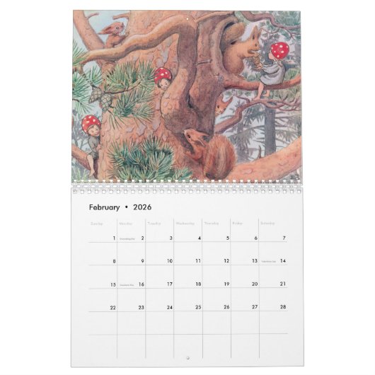 Elsa Beskow Calendar Kalender (Feb 2026)