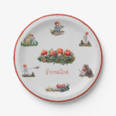 Elsa Beskow Kinder des Waldes Pappteller (Vorderseite)