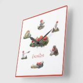 Elsa Beskow Kinder des Waldes Quadratische Wanduhr (Winkel)