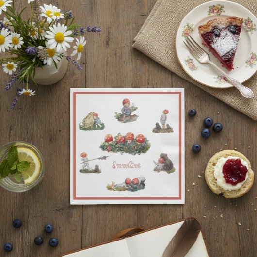 Elsa Beskow Kinder des Waldes Serviette