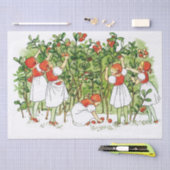 Elsa Beskow Niedlich Strawberry Girl Seidenpapier (Handwerk)