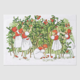Elsa Beskow Niedlich Strawberry Girl Seidenpapier