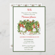 Elsa Beskow Strawberry Girls Einladung zum Geburts