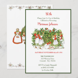 Elsa Beskow Strawberry Girls Einladung zum Geburts