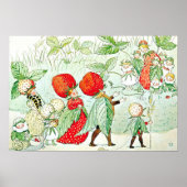Elsa Beskow Strawberry King und Queen Poster (Vorne)
