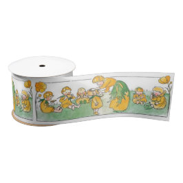Elsa Beskow Whimsical Blume Mother and Children Satinband