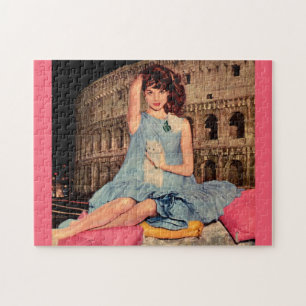 Elsa Martinelli und das weiße Kätzchen Puzzle