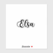 Elsa Name - Handgeschriebene Kalligrafie Aufkleber (Blatt)