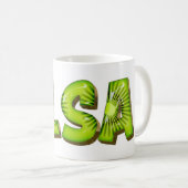Elsa Name Kiwi Style Tasse Teetasse Kaffeetasse (VorderseiteRechts)