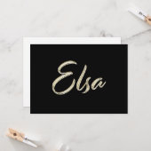 Elsa white gold Handwriting Karte (Vorderseite/Rückseite Beispiel)