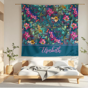 Elsabeth Colorful Art Nouveau Fleece Blanket