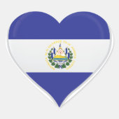 Elsalvador Liebe Stolz Herz-Aufkleber (Vorderseite)