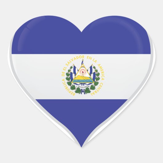 Elsalvador Liebe Stolz Herz-Aufkleber (Vorderseite)