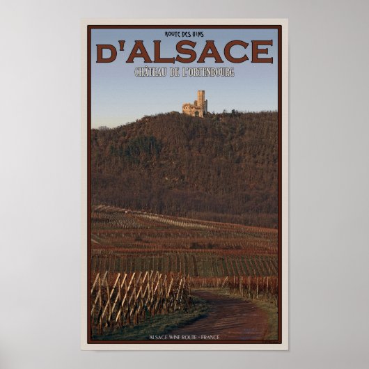 Elsass - Château de l'Ortenbourg Road Poster (Vorne)