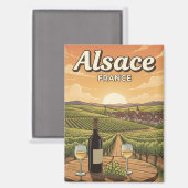 Elsass France Travel Magnet (Vorderseite/Rückseite)