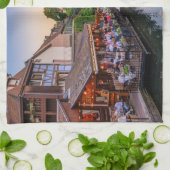 Elsass Frankreich Blume Wasserkanal Geschirrtuch (Gefaltet)