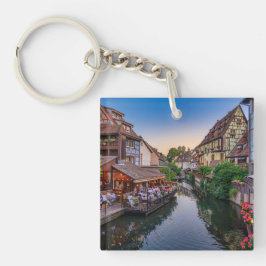 Elsass Frankreich Blume Wasserkanal Schlüsselanhänger