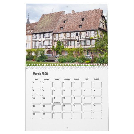 Elsass-Frankreich-Kalender Kalender (Mär 2026)
