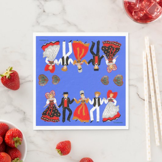 Elsass, Frankreich Serviette (Beispiel)