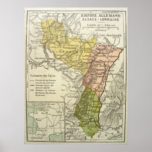 Elsass-Lorraine Poster (Vorne)