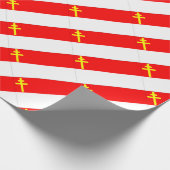 Elsass-Lothringen Flagge Geschenkpapier (Ecke)
