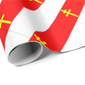 Elsass-Lothringen Flagge Geschenkpapier (Rolleneckpunkt)
