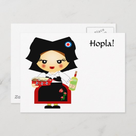 Elsaß Postkarte (Vorne/Hinten)