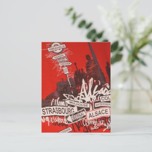 Elsass Postkarte (Stehend Vorderseite)