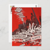Elsass Postkarte (Vorne/Hinten)