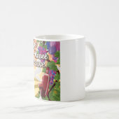 Elsass Region Frankreich Vintage Reiseplakat Kaffeetasse (VorderseiteRechts)