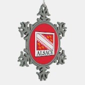 Elsass Schneeflocken Zinn-Ornament (Links)