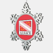 Elsass Schneeflocken Zinn-Ornament (Rechts)