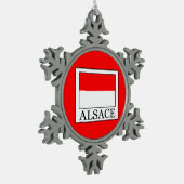 Elsass Schneeflocken Zinn-Ornament (Links)
