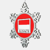 Elsass Schneeflocken Zinn-Ornament (Rechts)