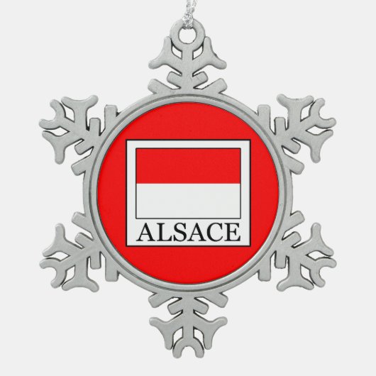 Elsass Schneeflocken Zinn-Ornament (Vorderseite)