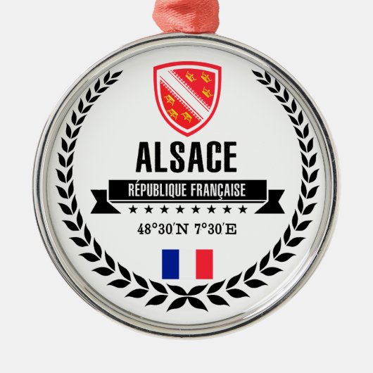 Elsass Silbernes Ornament (Vorne)