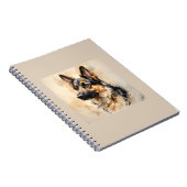 Elsässer Deutscher Schäferhund Kunst Design Notizblock (Rechte Seite)