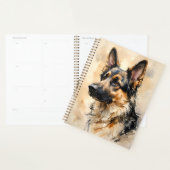 Elsässer Deutscher Schäferhund Kunst Design Planer (Anzeige)