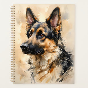 Elsässer Deutscher Schäferhund Kunst Design Planer
