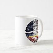 elsässische Flagge des französischen Tree Roots Kaffeetasse (VorderseiteRechts)