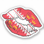 elsässische Liebe-Lipstick Aufkleber (Vorderseite)