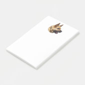 Elsässisches Schäferhundporträt Post-it Klebezettel (angewinkelt)
