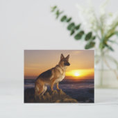 Elsatisches Hundetier Postkarte (Stehend Vorderseite)