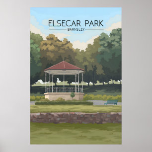 Elsecar Park Barnsley Reiseplakat Poster