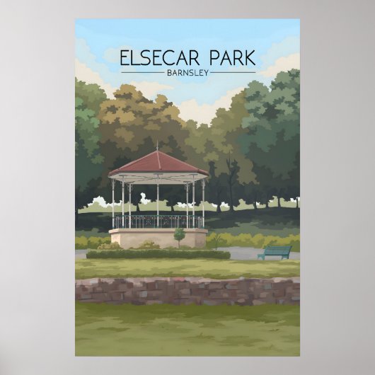 Elsecar Park Barnsley Reiseplakat Poster (Vorne)